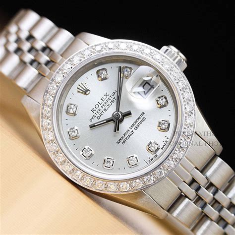 women diamond rolex watch|Rolex oyster perpetual lady date.